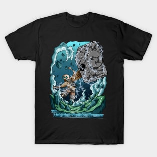 The Lightning Skeleton Hammer Illustration T-Shirt